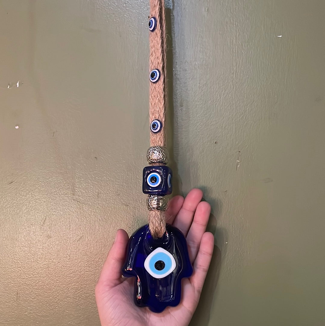 Evil Eye Hamsa Hand Hanging (8cm) - Rivendell Shop