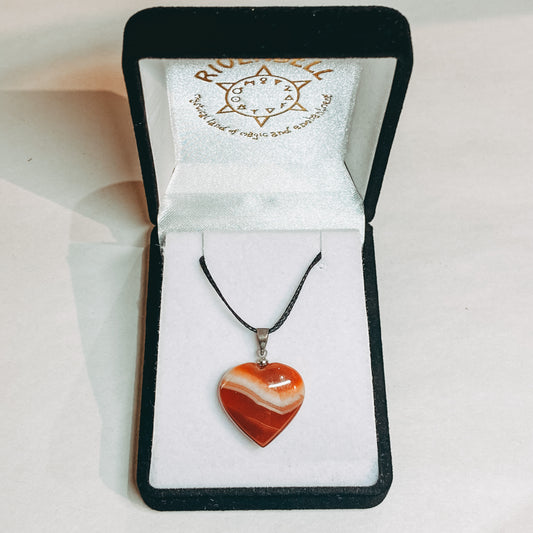 Carnelian Heart Pendant - Rivendell Shop