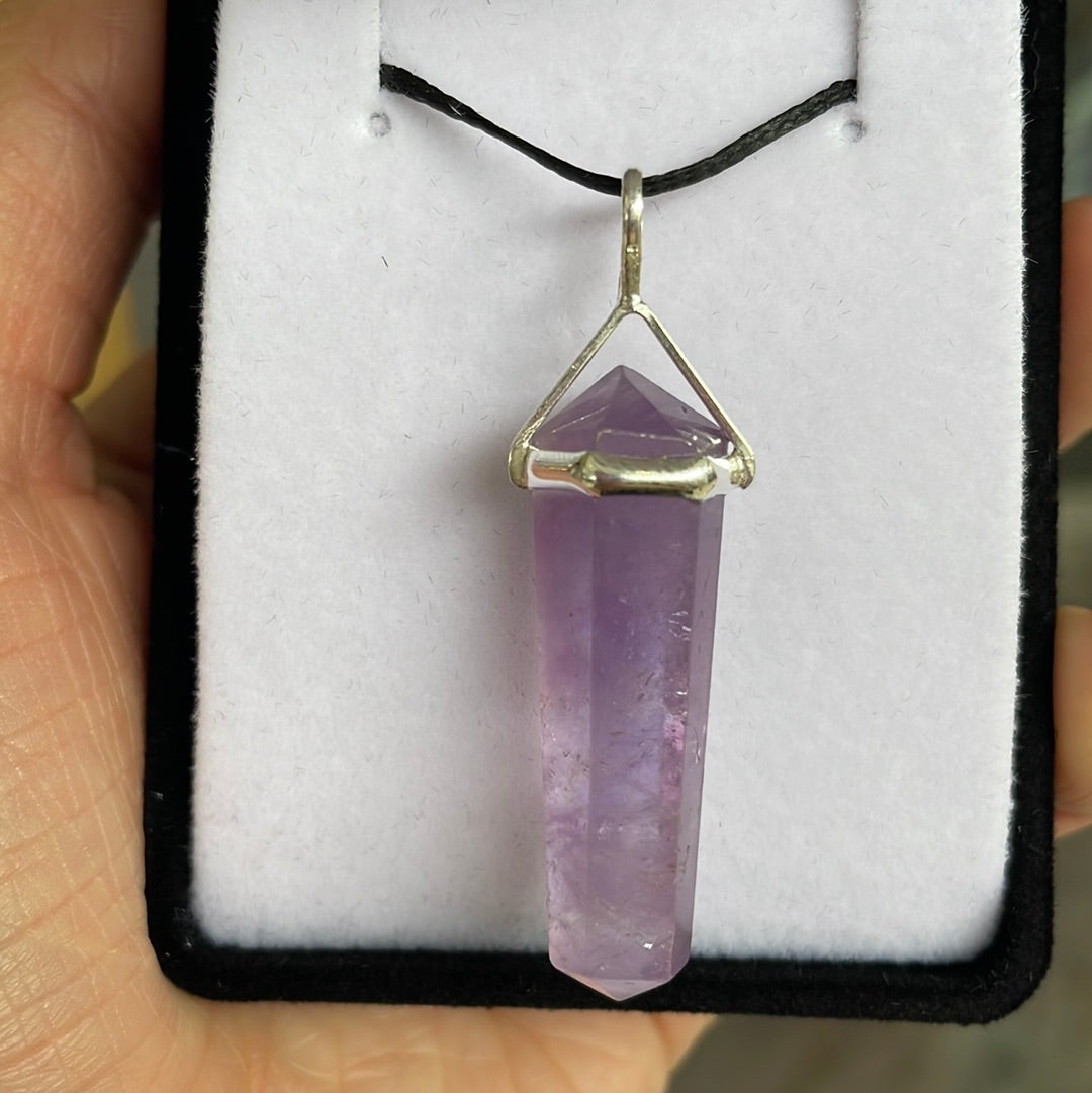 Amethyst silver point pendant - Rivendell Shop