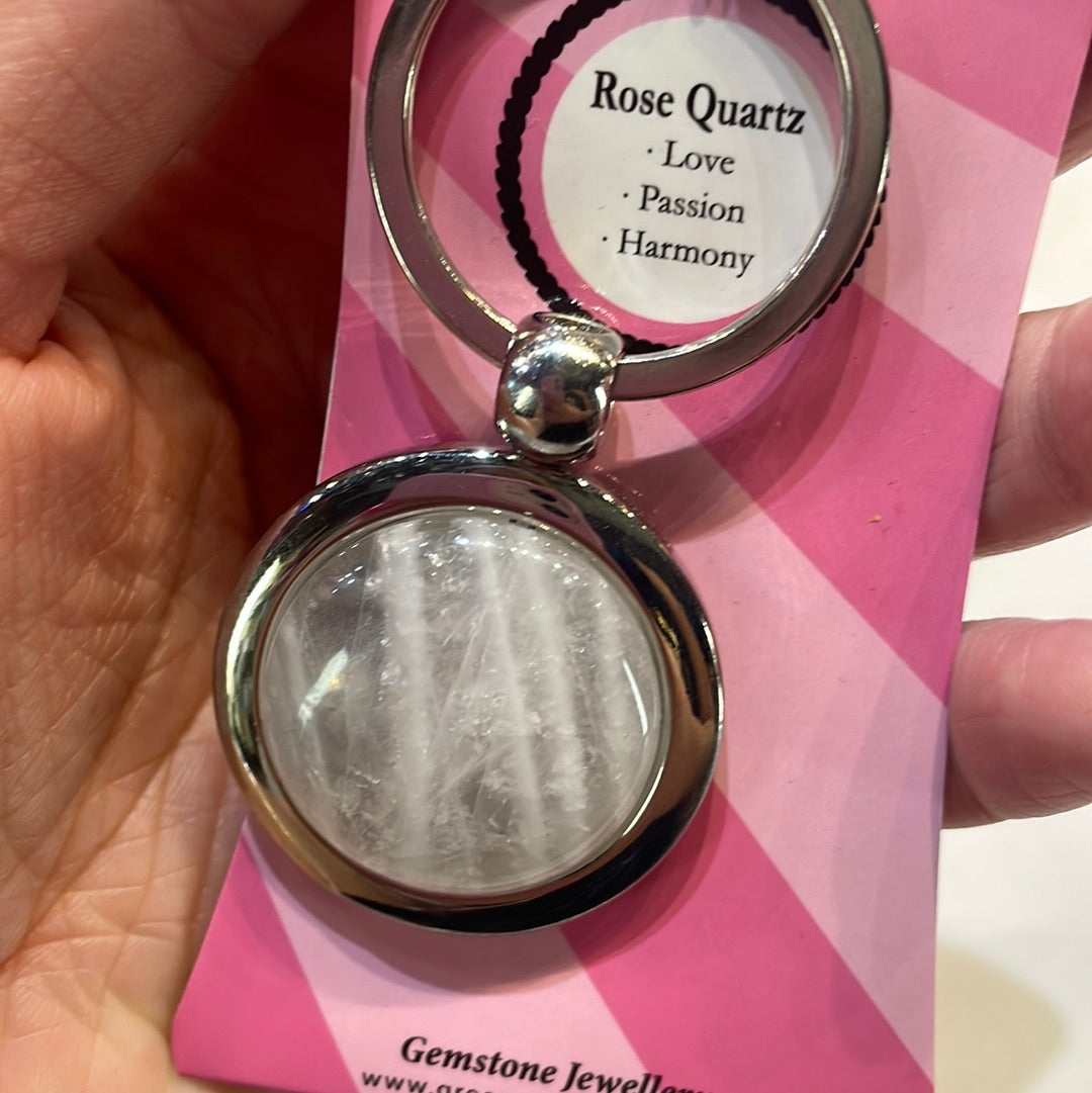 Rose quartz keychain - Rivendell Shop