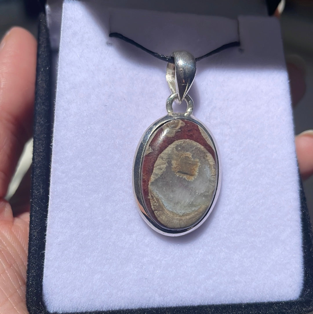 Rhyolite sterling silver pendant - Rivendell Shop