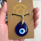 Evil Eye Pendant - Waxed cord Teardrop - Rivendell Shop