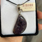 Oblique Teardrop Charoite 925 Sterling Silver Pendant - Rivendell Shop