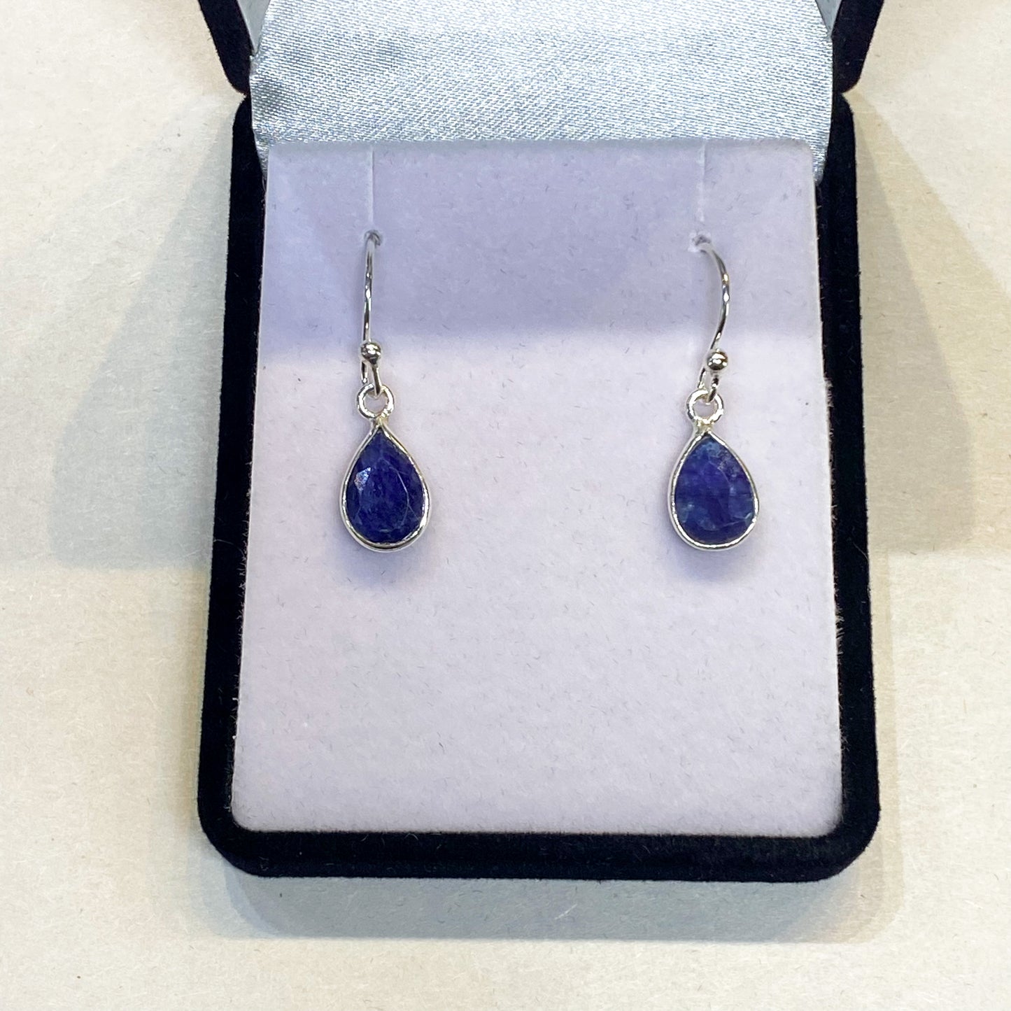 Blue Sapphire Teardrop Earrings - Rivendell Shop