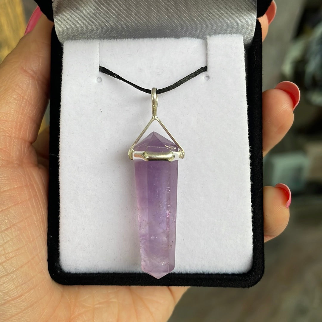 Amethyst silver point pendant - Rivendell Shop