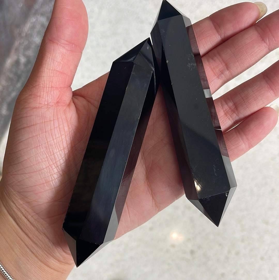 Black obsidian wands - Rivendell Shop