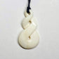 Handcarved Double Twist Bone Carving Pendant - Pikorua - Rivendell Shop