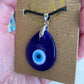 Evil Eye Pendant - Waxed cord Teardrop - Rivendell Shop