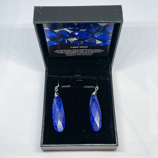 Lapis Lazuli Long Drop Earrings - Rivendell Shop