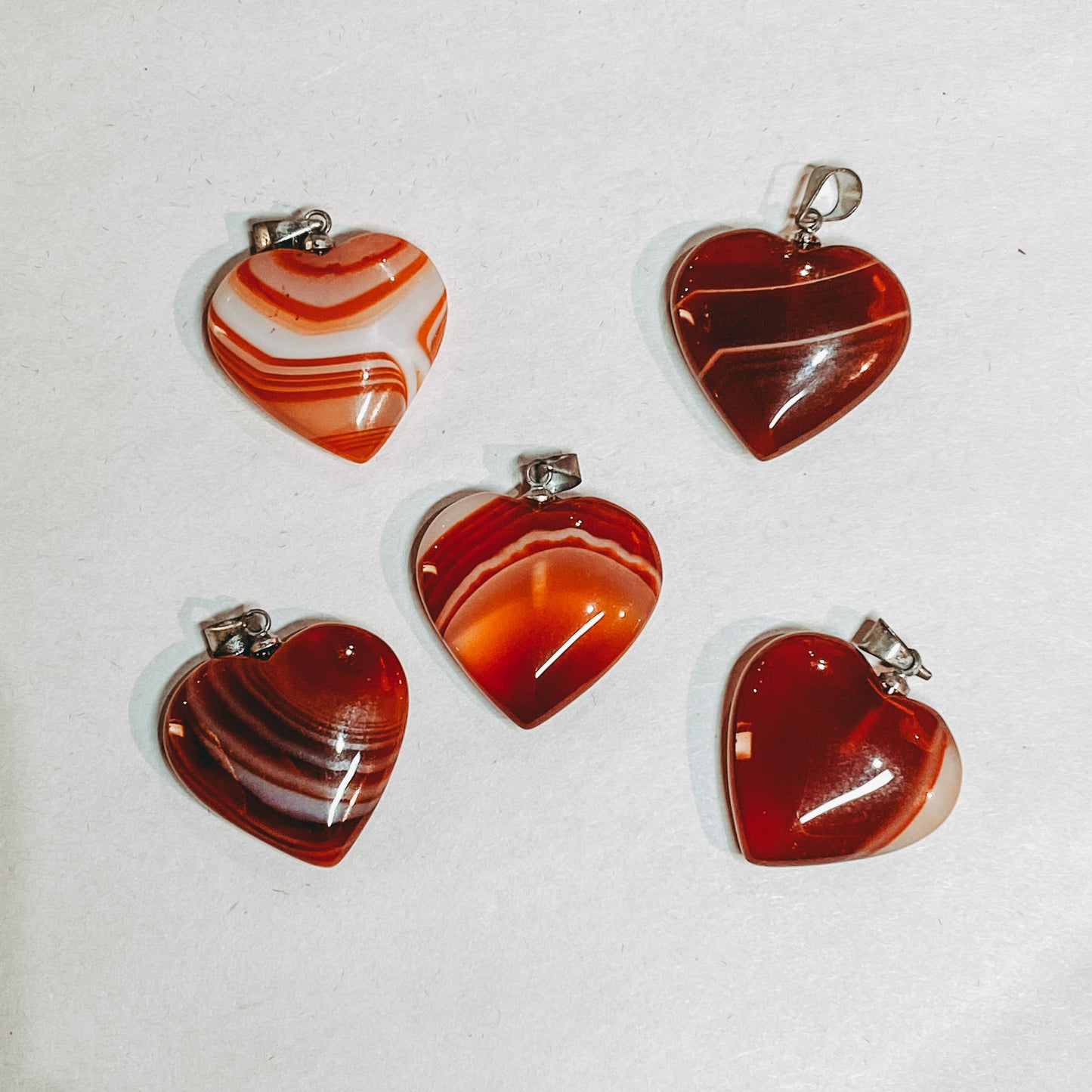 Carnelian Heart Pendant - Rivendell Shop
