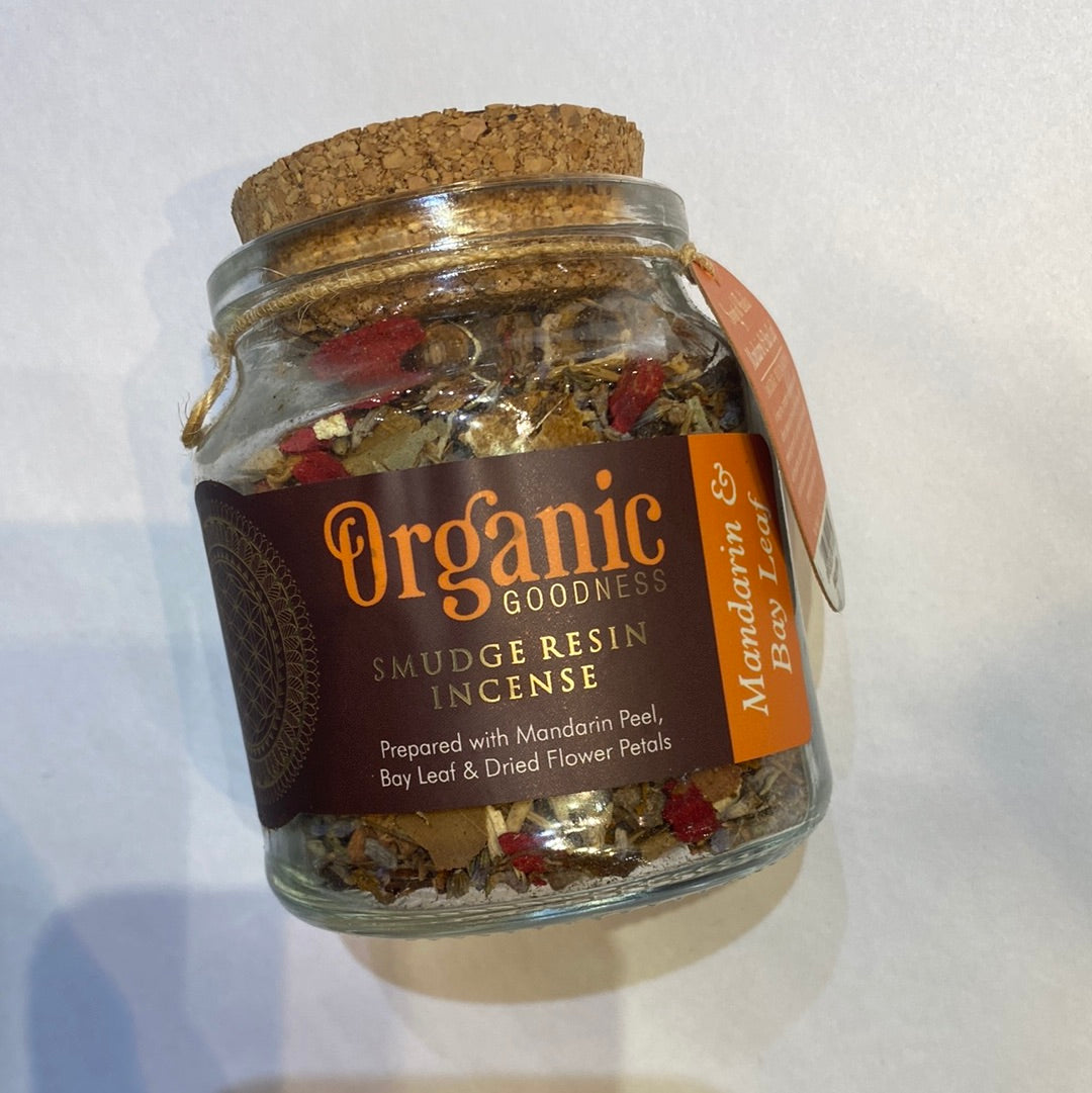 Organic smudge resin - Mandarin & Bayleaf - Rivendell Shop
