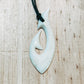 Handcarved Bone Fish Hook Pendant - Hei Matau - Rivendell Shop