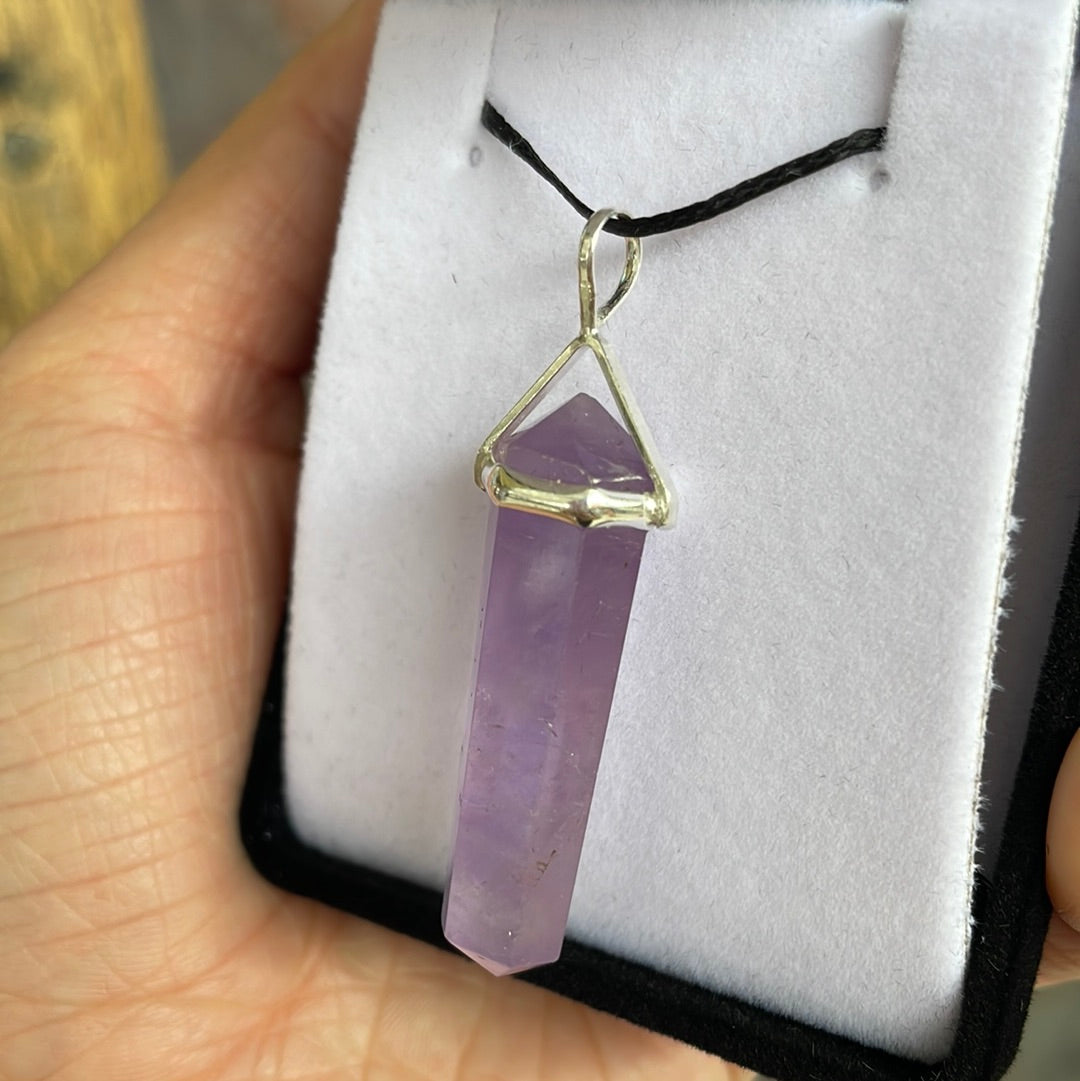 Amethyst silver point pendant - Rivendell Shop