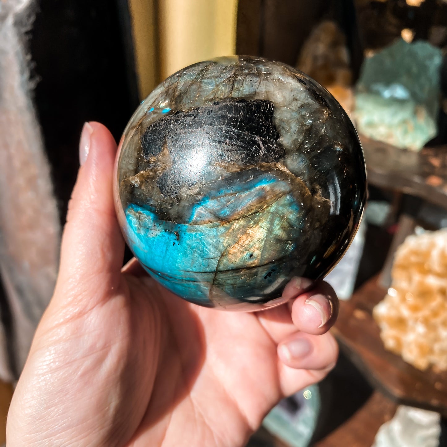 Labradorite sphere - Rivendell Shop