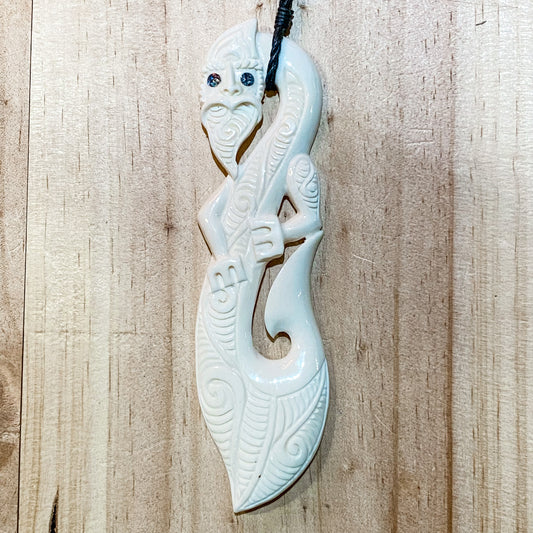 Handcarved Bone Pendant Large - 14cm - Rivendell Shop