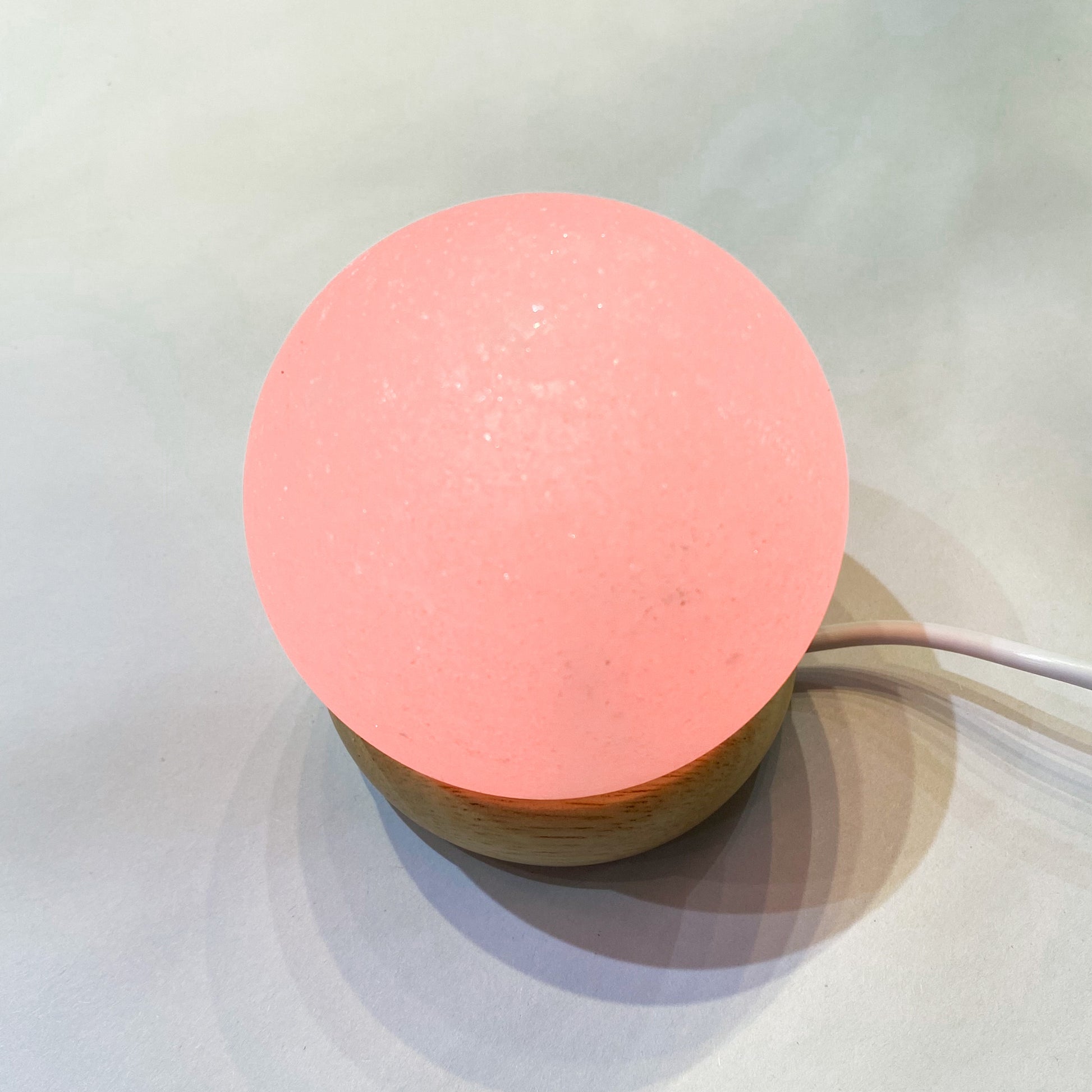 White Himalayan Salt Ball Lamp - Colour Changing - Rivendell Shop