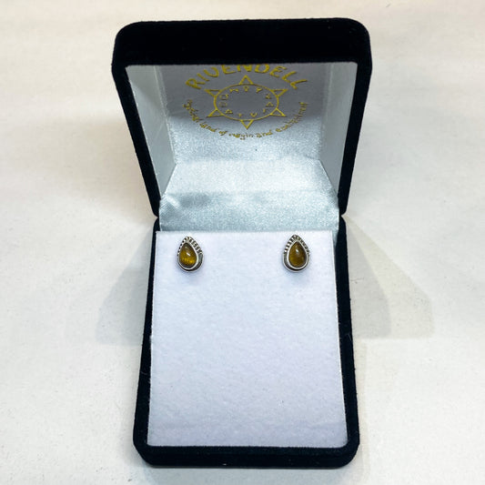 Tigers Eye Studs - Rivendell Shop
