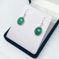 Malachite Drop Earrings - Oval - Rivendell Shop