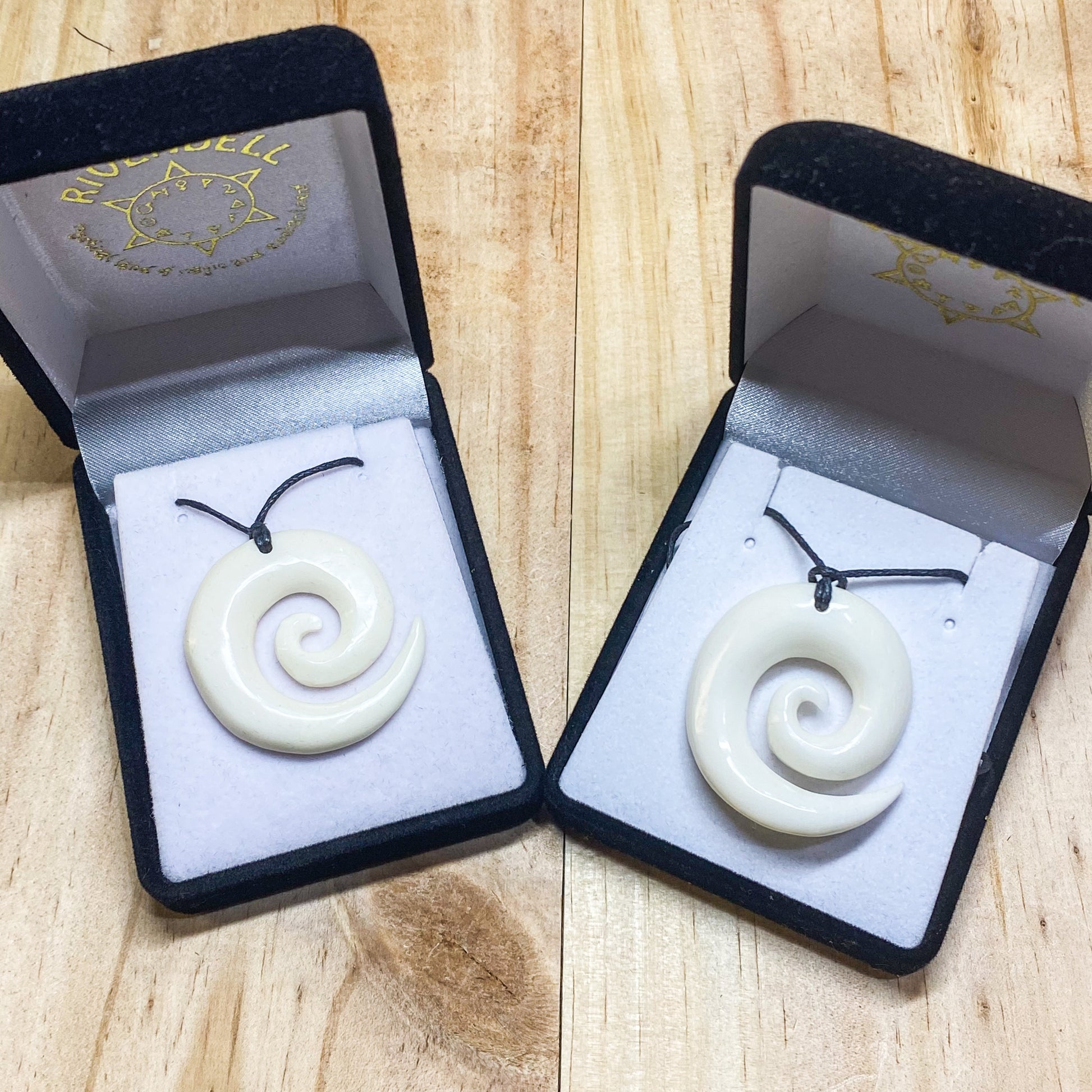 Handcarved Bone Koru Pendant - Rivendell Shop