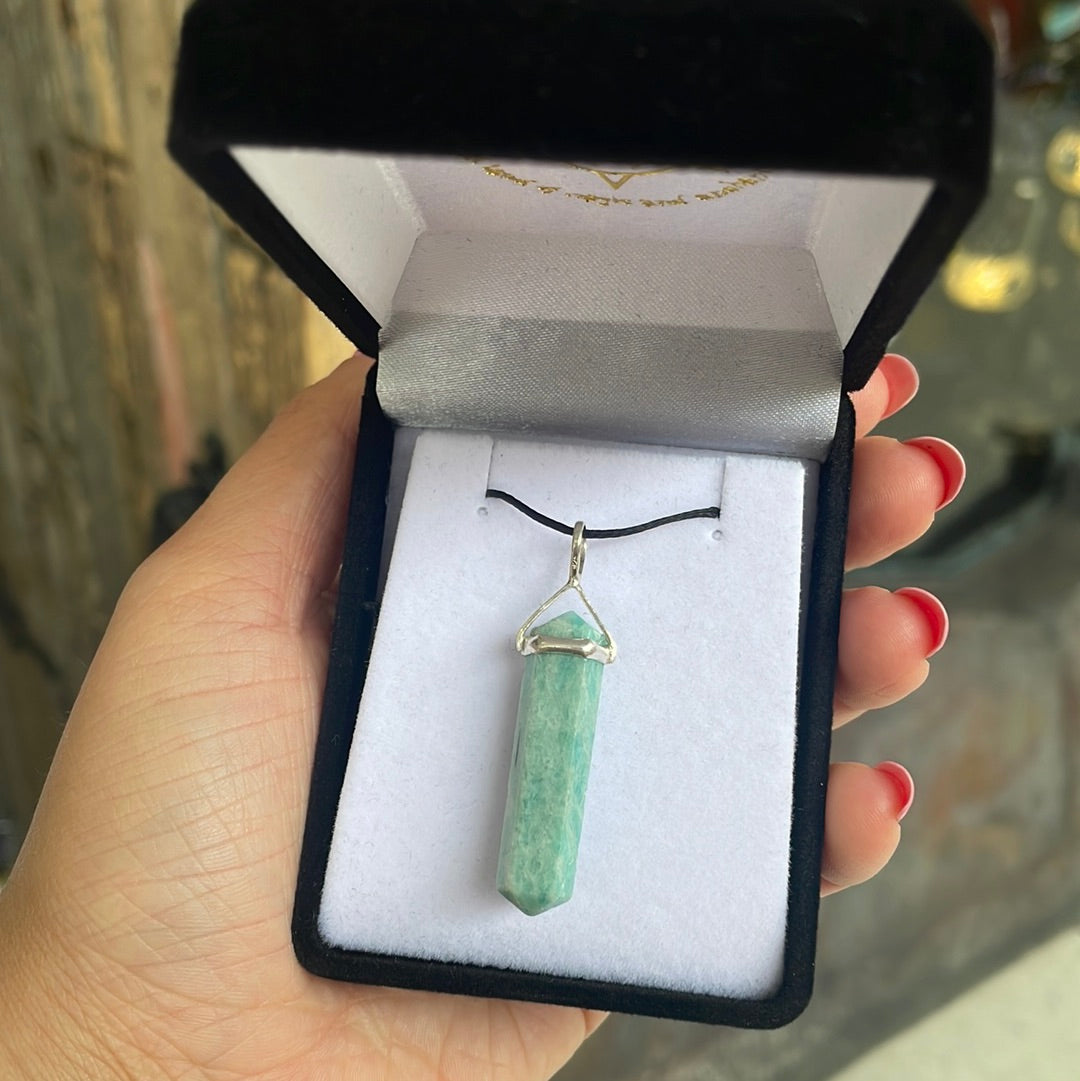 Amazonite silver point pendant - Rivendell Shop