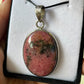 Rhodonite silver pendant - Rivendell Shop