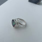 Mystic Topaz Large Round Sterling Silver ring - Rivendell Shop