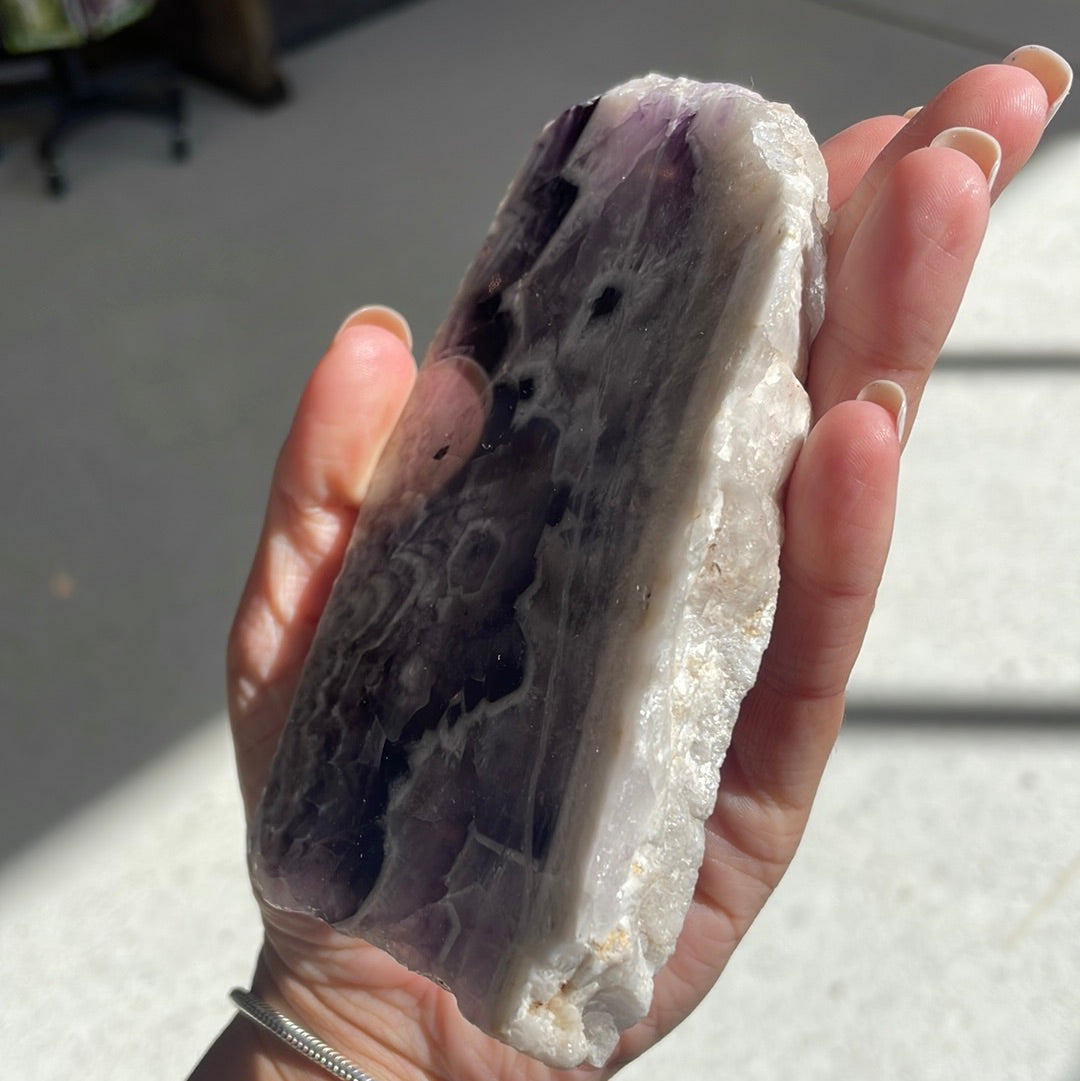 Chevron amethyst slab - Rivendell Shop