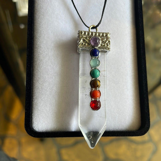 Clear Quartz chakra pendant - Rivendell Shop