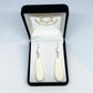 Handcarved Bone Earrings - Teardrop - Rivendell Shop