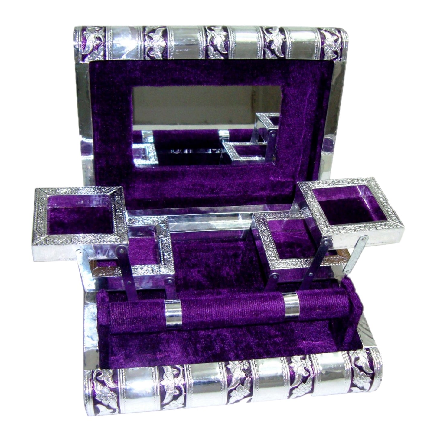 Purple and Silver Jewellery Box - Rivendell Shop