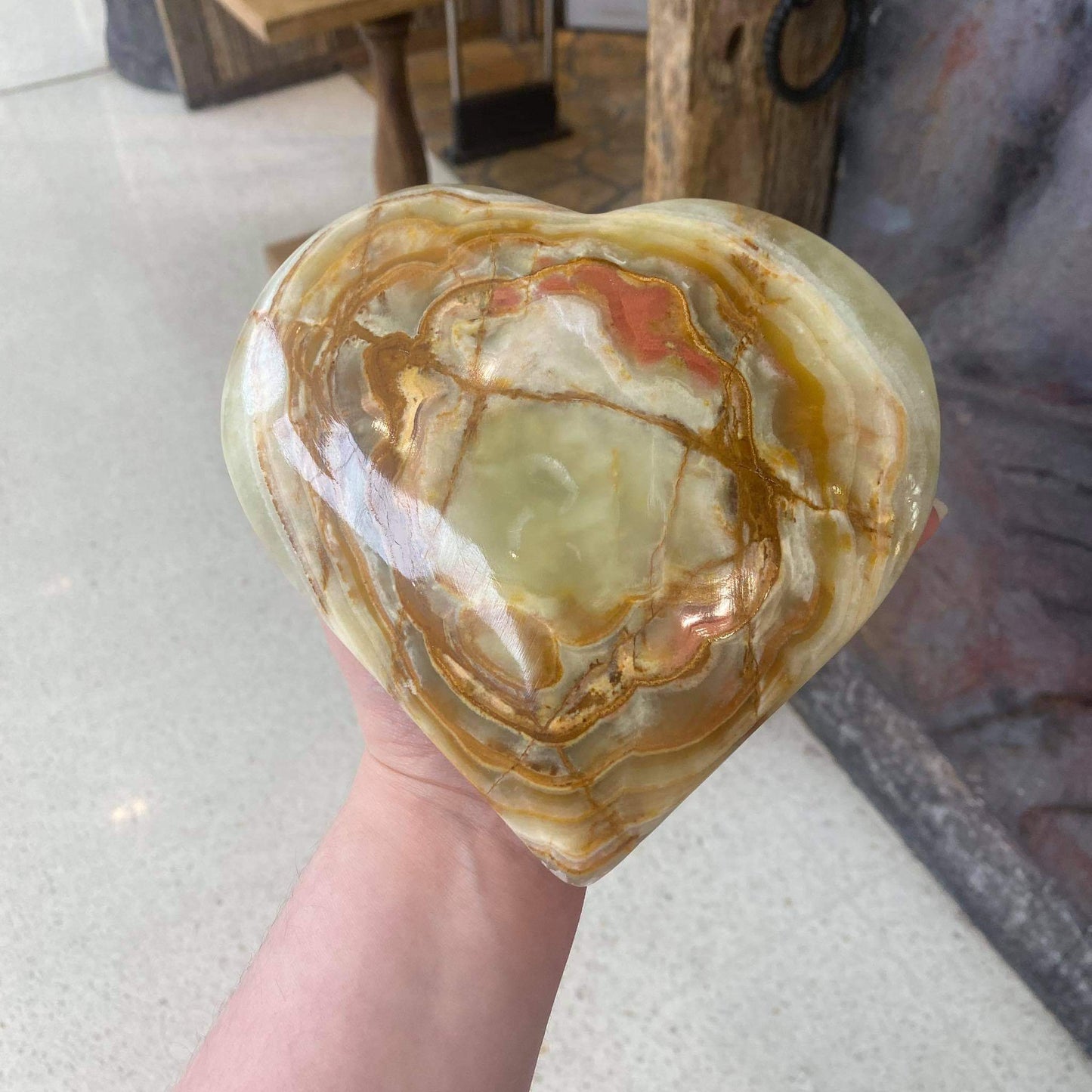 Calcite Heart (large) - Rivendell Shop